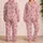 Pink Paw Motifs And Ivory Bones For Cozy Dog Lover Nights And Pet-Themed Gifting Satin Pajamas Set - 2