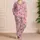 Pink Paw Motifs And Ivory Bones For Cozy Dog Lover Nights And Pet-Themed Gifting Satin Pajamas Set - 4