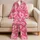 Rose Pink Tie-Dye Hearts for Cozy Weekend Lounging and Romantic Gift Giving Moments Satin Pajamas Set - 5