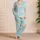 Pastel Candy Sprinkles for Sweet Spring Lounging and Cheerful Everyday Comfort Style Satin Pajamas Set - 4