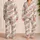 Watercolor Rose And Sage Floral Blooms For Relaxed Cozy Evenings At Home Satin Pajamas Set - 2