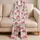 Fuchsia Watercolor Roses for Cozy Romantic Evenings and Thoughtful Gifts Satin Pajamas Set - 5