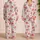 Fuchsia Watercolor Roses for Cozy Romantic Evenings and Thoughtful Gifts Satin Pajamas Set - 2