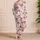 Fuchsia Watercolor Roses for Cozy Romantic Evenings and Thoughtful Gifts Satin Pajamas Set - 4
