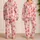 Pastel Christmas Evergreen Trees for Cozy Holiday Mornings and Winter Evenings at Home Satin Pajamas Set - __90ANYR-5