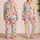 Watercolor Rainbow Hearts for Cozy Valentine Mornings and Sweethearted Gift Giving Satin Pajamas Set - 2
