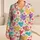 Watercolor Rainbow Hearts for Cozy Valentine Mornings and Sweethearted Gift Giving Satin Pajamas Set - 1