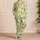 Fresh Lemon and Green Leaf Motifs for Relaxed Summer Lounging at Home for Women Satin Pajamas Set - 4