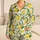 Fresh Lemon and Green Leaf Motifs for Relaxed Summer Lounging at Home for Women Satin Pajamas Set - 1