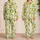 Fresh Lemon and Green Leaf Motifs for Relaxed Summer Lounging at Home for Women Satin Pajamas Set - 2