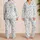 Watercolor Blue Wildflowers for Calm Spring Mornings and Romantic Weekend Lounging Satin Pajamas Set - 2