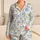 Watercolor Blue Wildflowers for Calm Spring Mornings and Romantic Weekend Lounging Satin Pajamas Set - 1