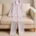 Pastel Wavy Stripes With Hearts And Stars For Cozy Weekend Lounging Satin Pajamas Set - 5