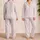 Pastel Wavy Stripes With Hearts And Stars For Cozy Weekend Lounging Satin Pajamas Set - 2
