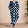 Navy And Ivory Polka Dots For Relaxed French-Inspired Lounging At Home For Women Satin Pajamas Set - 4