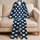 Navy And Ivory Polka Dots For Relaxed French-Inspired Lounging At Home For Women Satin Pajamas Set - 5