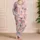 Pastel Cherry Blossom Plaid for Cozy Lounging and Relaxed Evenings at Home for Women Satin Pajamas Set - 4