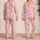 Pastel Tulips, Sweet Bows And Rose Blooms For Cozy Springtime Lounging Satin Pajamas Set - 2