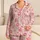 Pastel Tulips, Sweet Bows And Rose Blooms For Cozy Springtime Lounging Satin Pajamas Set - 1
