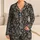 Black And Ivory Paisley Bandana Motifs for Cozy Weekend Lounging and Relaxed Evenings Satin Pajamas Set - 1