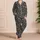 Black And Ivory Paisley Bandana Motifs for Cozy Weekend Lounging and Relaxed Evenings Satin Pajamas Set - 4