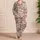Vermilion Pagoda Pine Deer Scenery for Serene Lunar New Year Lounging and Gifting Satin Pajamas Set - 4