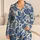 Blue Tropical Palm Leaves for Relaxed Weekend Lounging and Peaceful Coastal Getaways Satin Pajamas Set - 1