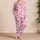Fuchsia 67 Script Bow And Pink Stripes For Cozy Nights And Sweet Gift Giving Satin Pajamas Set - 4