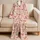 Red Cocktail Hearts and Martini Motifs for Cozy Girls’ Night In Gift Giving Satin Pajamas Set - 5