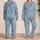 Vintage Aqua and Magenta Mandala Florals for Cozy Nights and Relaxed Evenings at Home Satin Pajamas Set - 2