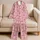Pink Gingham Bows for Cozy Evenings and Sweet Everyday Lounging at Home for Her Satin Pajamas Set - 5