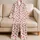 Tiny Red Heart Motifs for Cozy Valentine Mornings and Sweet Everyday Lounging at Home Satin Pajamas Set - 5