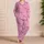 Rose Ribbon Bows and Hearts for a Sweet Romantic Evening at Home Satin Pajamas Set - 4