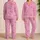 Rose Ribbon Bows and Hearts for a Sweet Romantic Evening at Home Satin Pajamas Set - 2