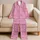 Rose Ribbon Bows and Hearts for a Sweet Romantic Evening at Home Satin Pajamas Set - 5