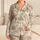 Watercolor Rabbit and Garden Blooms for Cozy Springtime Lounging Satin Pajamas Set - 1