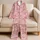 Blush Pink Love Hearts for Cozy Valentine Evenings and Sweet Everyday Lounging Gifts Satin Pajamas Set - 5
