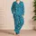 Turquoise Evil Eye Medallions for Serene Lounging and Cozy Evenings at Home Daily Satin Pajamas Set - 4