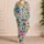 Pineapple Hibiscus And Palm Leaves For Relaxed Summer Beach Lounging And Getaways Satin Pajamas Set - 4