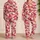 Crimson Japanese Ocean Waves for Cozy Evenings and Relaxed Lounging Satin Pajamas Set - 2