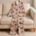 Bespectacled Pigs with Cozy Sweaters for Cute Relaxing Evenings at Home Satin Pajamas Set - 5