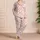Blush Hearts And Ivory Stripes For Cozy Evenings And Relaxed Weekend Mornings At Home Satin Pajamas Set - 4
