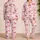Pink Ribbon Bows for Cozy Evenings and Relaxed Lounging at Home Satin Pajamas Set - 2