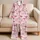 Pink Ribbon Bows for Cozy Evenings and Relaxed Lounging at Home Satin Pajamas Set - 5