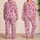 Soft Magenta Tigers for Cozy Lounge Evenings and Relaxed Weekend Mornings at Home Satin Pajamas Set - 2
