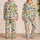 Colorful Friendly Dinosaurs for Cozy Weekends and Playful Everyday Lounging at Home Satin Pajamas Set - 2