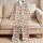 Pastel Checkerboard Squares for Cozy Weekend Mornings and Relaxed At-Home Days Satin Pajamas Set - 5