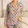 Pastel Checkerboard Squares for Cozy Weekend Mornings and Relaxed At-Home Days Satin Pajamas Set - 1