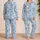 Powder Blue Ivory Stars for Cozy Nights and Relaxed Lounging at Home Satin Pajamas Set - 2
