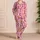 Whimsical Holiday Socks and Stars for Cozy Winter Lounging and Festive Gifting for Her Satin Pajamas Set - 4